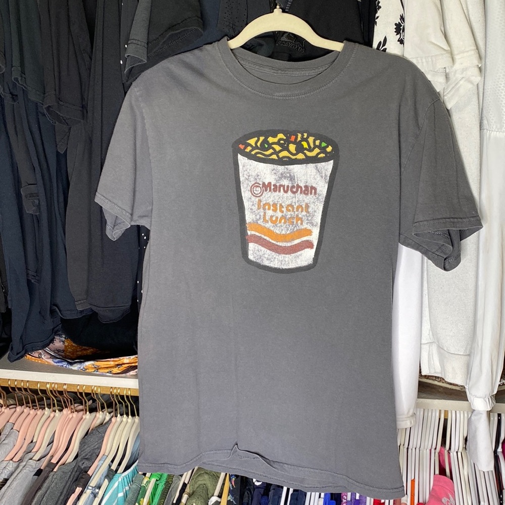 Well loved Maruchan  instant lunch distressed logo unisex medium grey